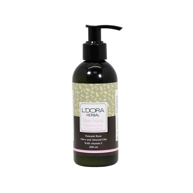 ماسک گیاهی نرمکننده و تقویتکننده موی سر لدورا هربال 200 میلی لیتر